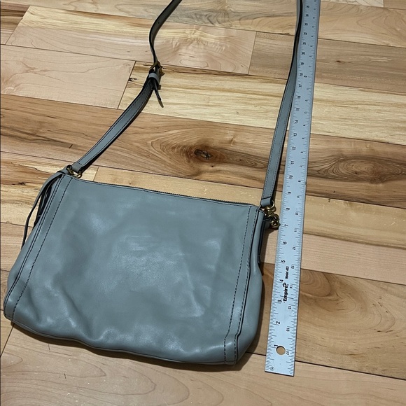 Fossil Gray Leather Crossbody Bag - Picture 5 of 14